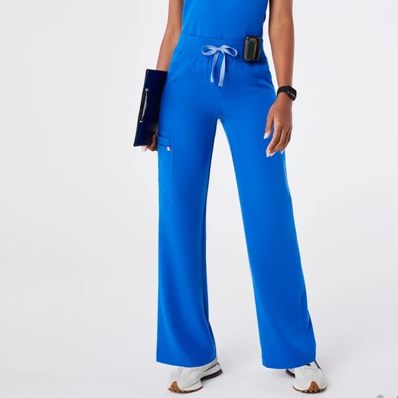 Figs Vibrant Blue Relaxed Pants - Picture 2 of 2